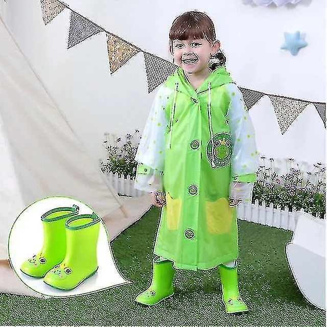 Children Rain Boots Rubber Boots Kids Water Shoes Pvc Baby Cartoon Waterproof Non-slip