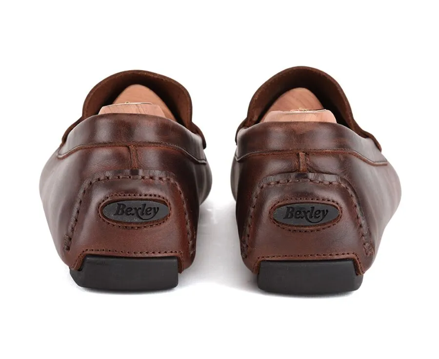 Chocolate Men's Driving Moccasins - SEACREST II