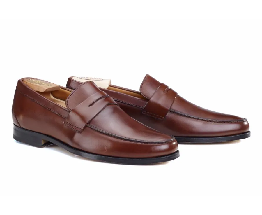 Chocolate Men's penny loafers - DAVIES