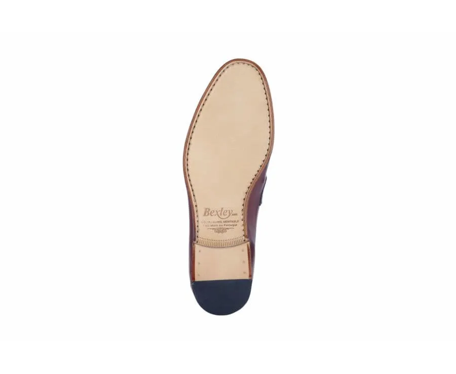 Chocolate Men's penny loafers - DAVIES