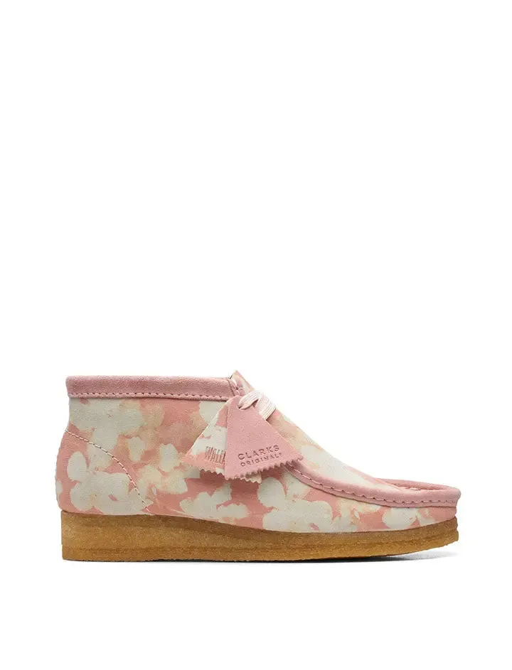 Clarks Wallabee Boot Pink Floral