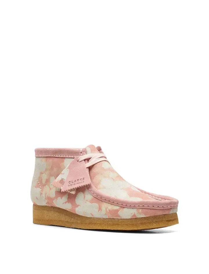 Clarks Wallabee Boot Pink Floral