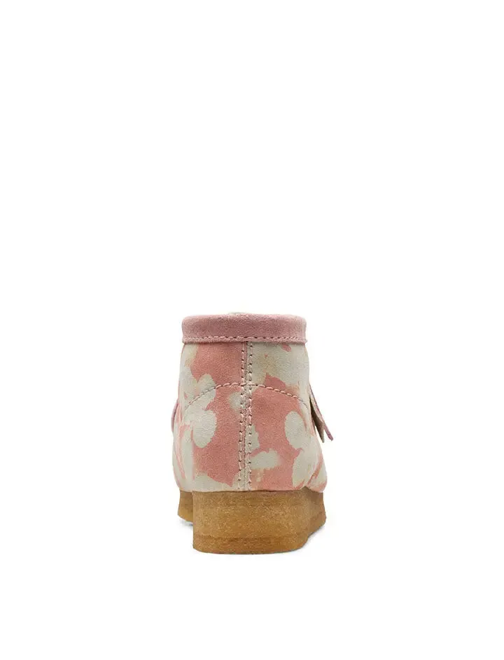 Clarks Wallabee Boot Pink Floral