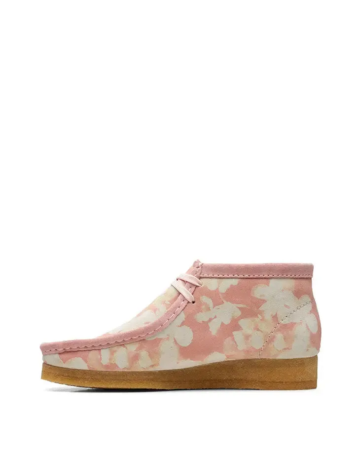 Clarks Wallabee Boot Pink Floral