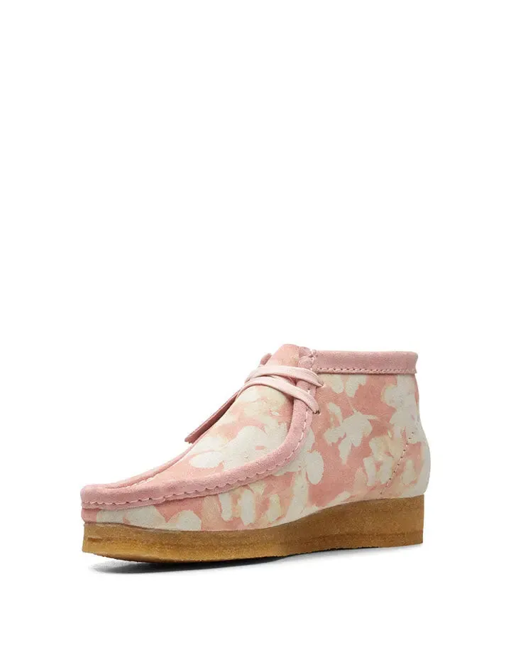 Clarks Wallabee Boot Pink Floral