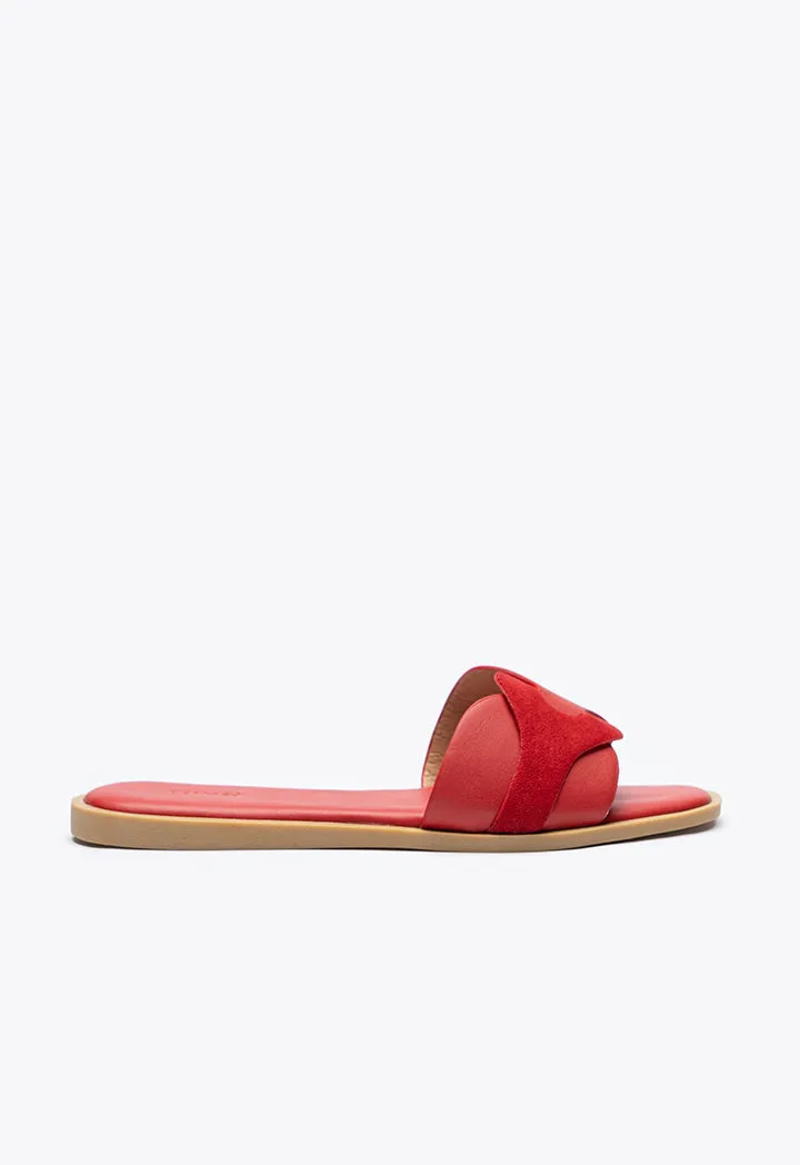 Contrast Vamp Slip On Sandals