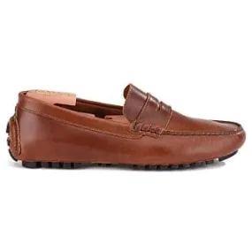 Dark Chestnut leather Men's Driving Moccasins - FERGUSON