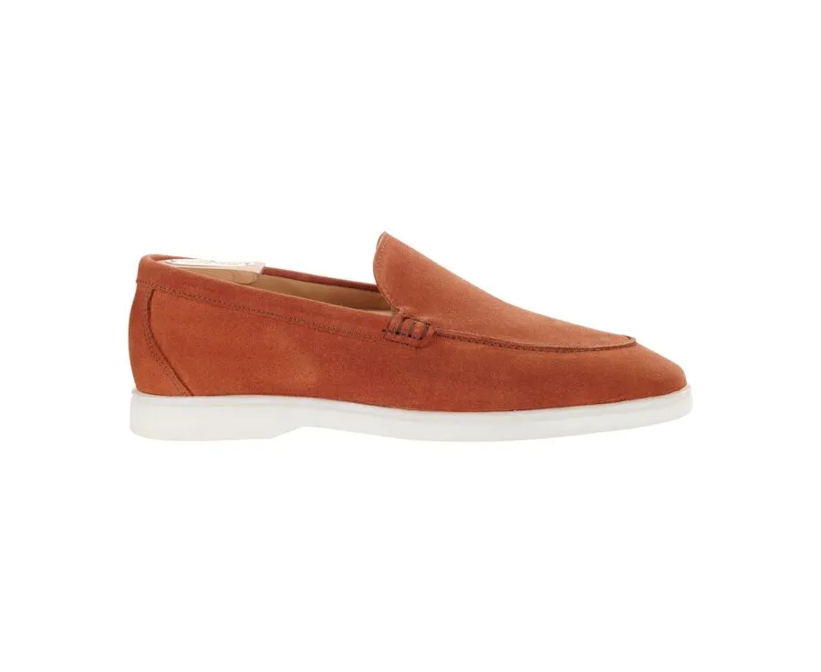 Dark Coral Suede Men's loafers - MANASOTA II