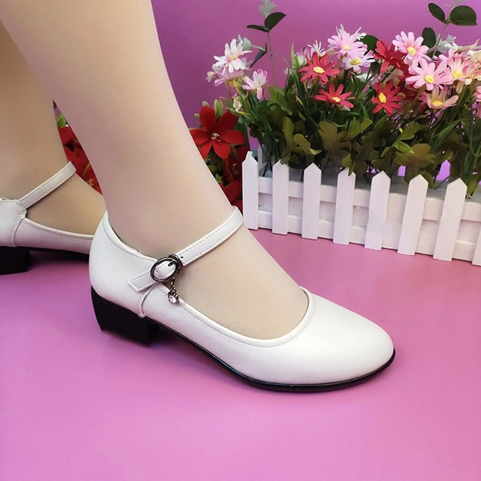 Elderly Casual Leather Shoes Non-slipped Solid Color Shoes Suitable For Going Beach Side Wear