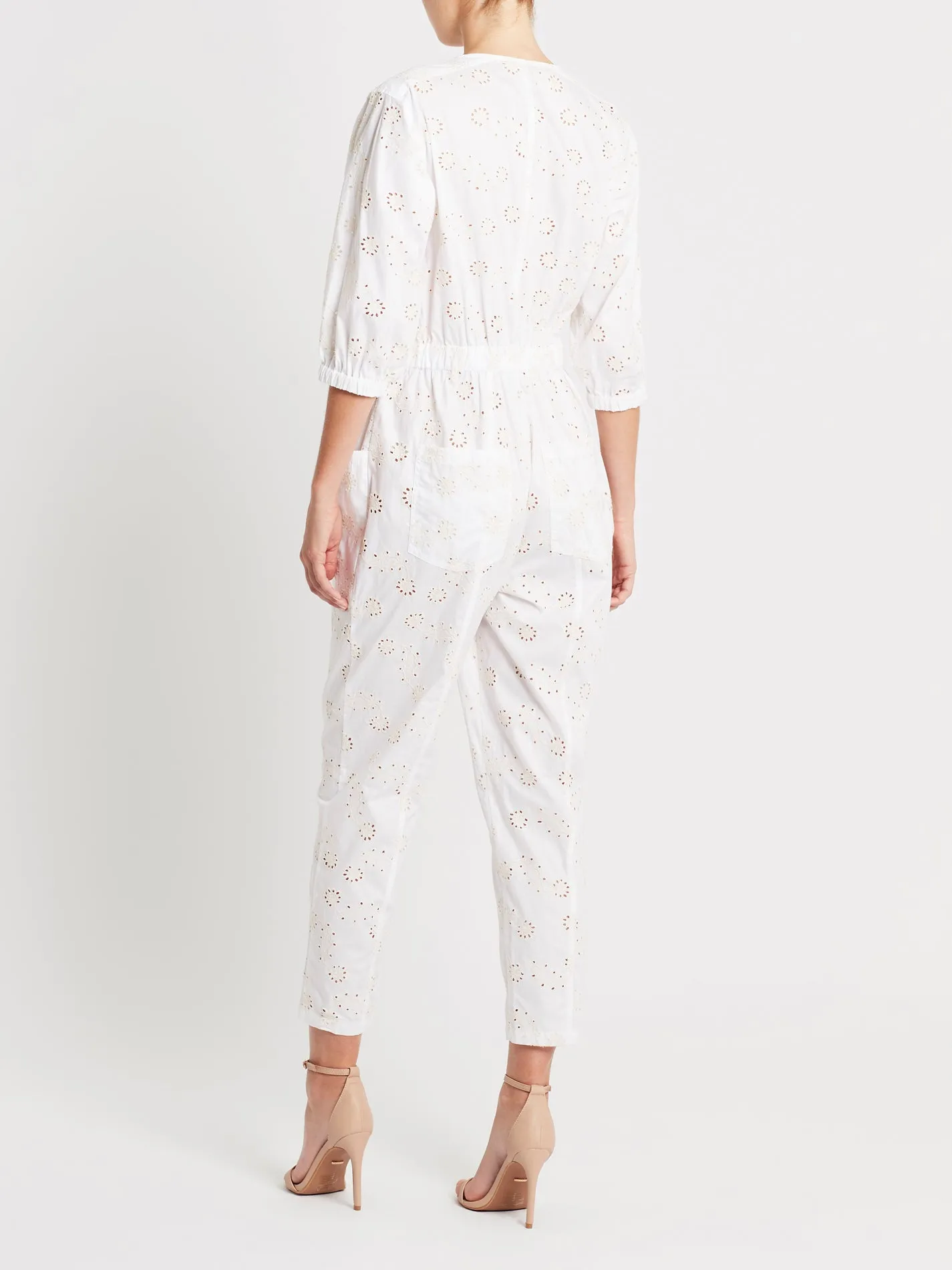 Eyelet Poplin Jumpsuit