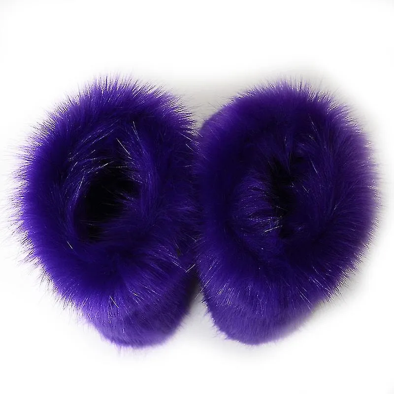 Faux Fur Shoes Women Fashion Warm Faux Fur Boots For Winter Multicolors Snow Boots Ox Tendon Sole