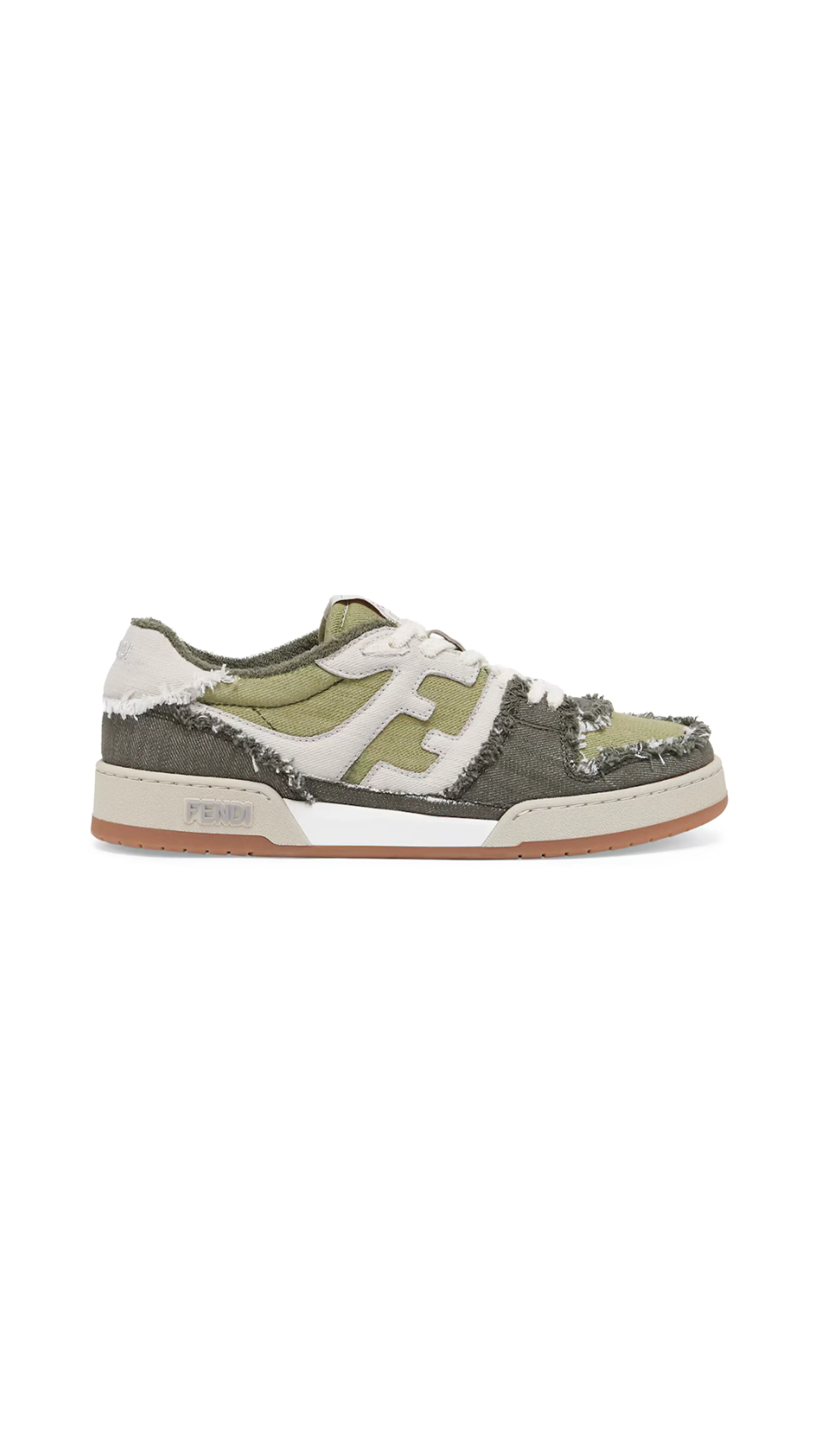 Fendi Green Denim Sneakers