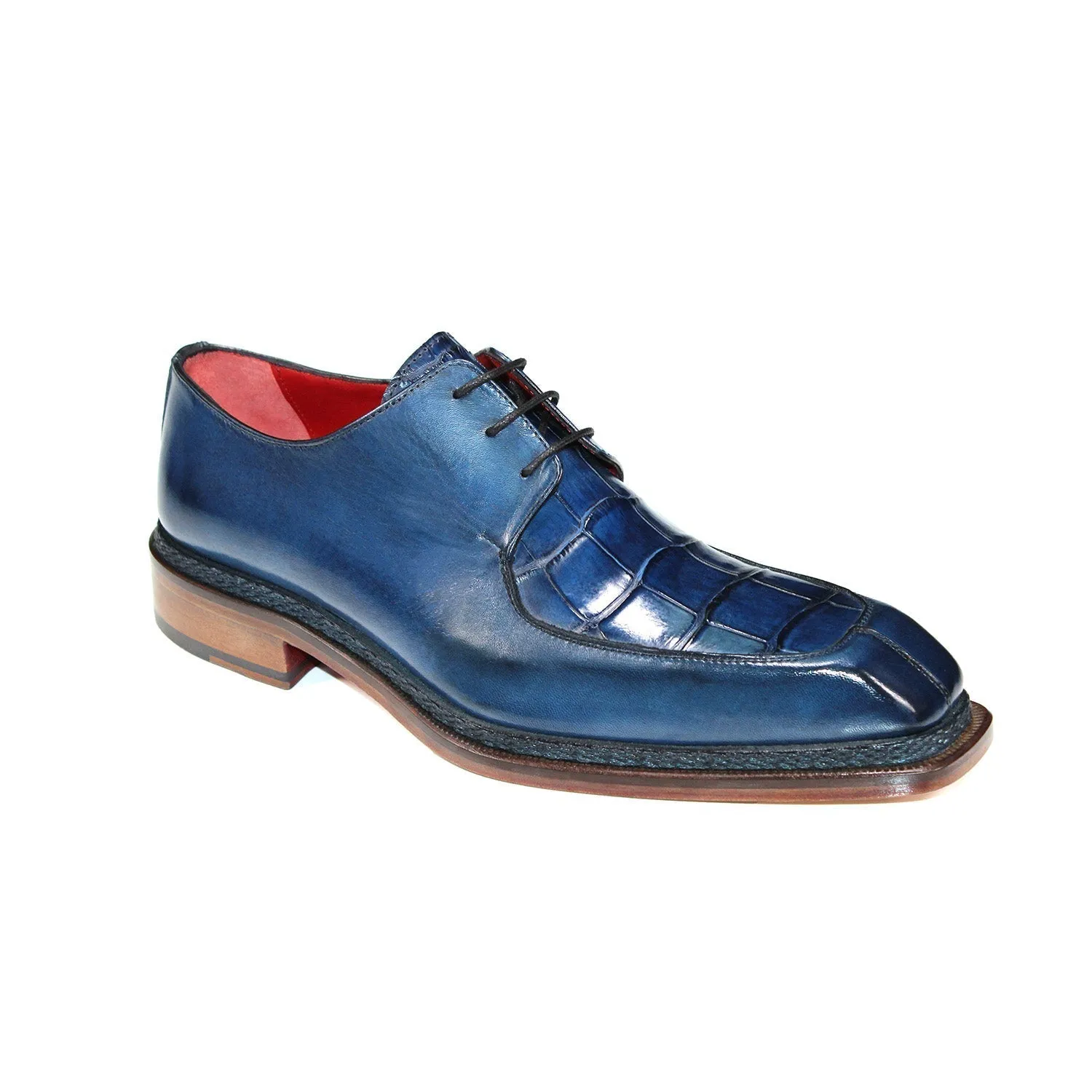 Fennix Marcus Men's Shoes Blue Exotic Oxfords (FX1130)