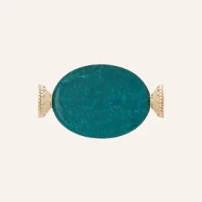 Flat Chrysocolla Oval Centerpiece