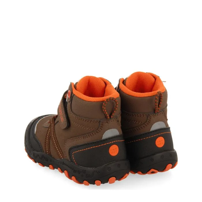 Gerlos children's brown hiking boot-style sneakers