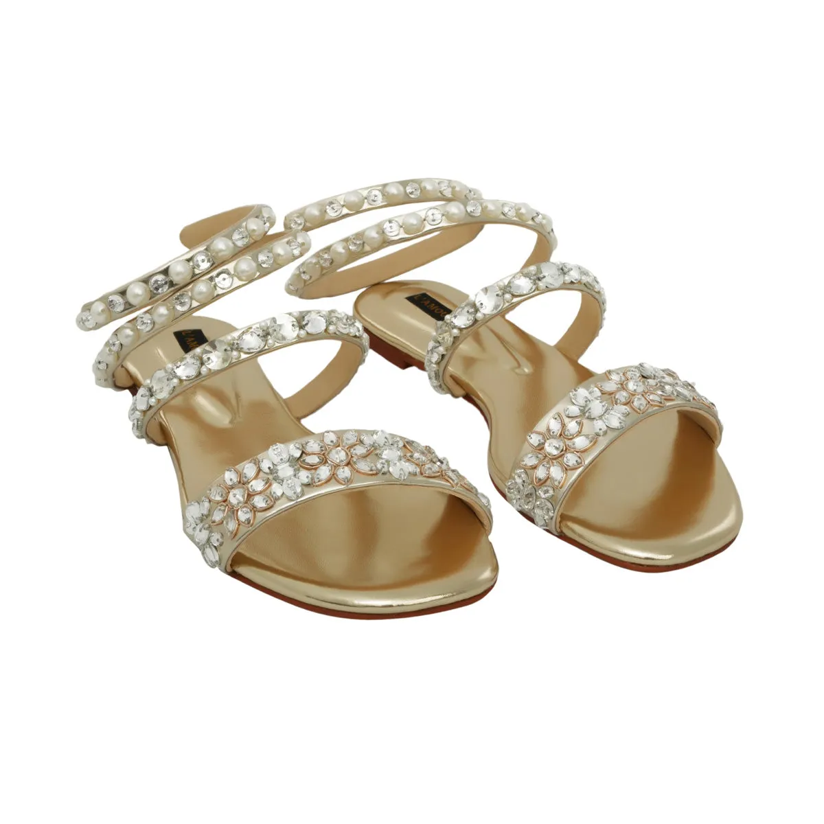 Gold flats for women