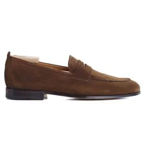 Havana Suede Men's penny loafers - CEVIO