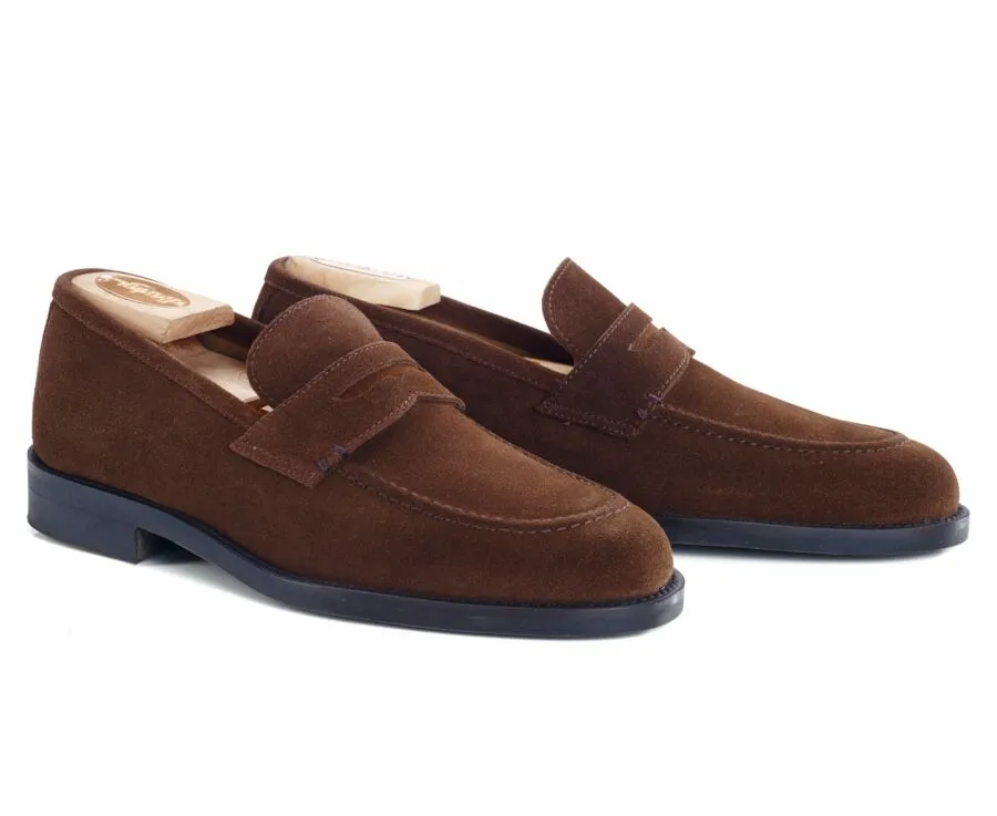 Havana Suede penny loafers - WEMIC GOMME CITY