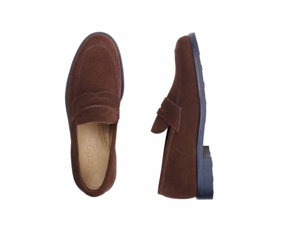 Havana Suede penny loafers - WEMIC GOMME CITY