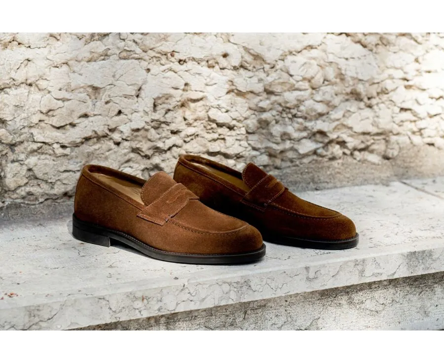 Havana Suede penny loafers - WEMIC GOMME CITY