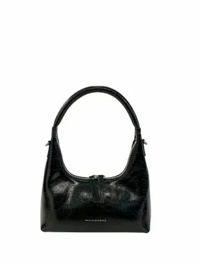 Hobo mini + strap black crinkle