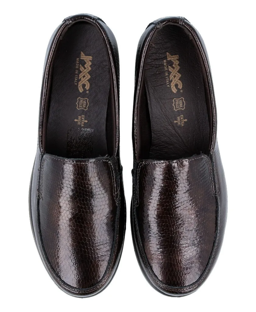 Imac 455540 Snake effect patent leather loafers