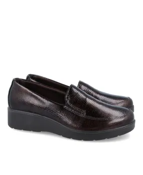 Imac 455540 Snake effect patent leather loafers