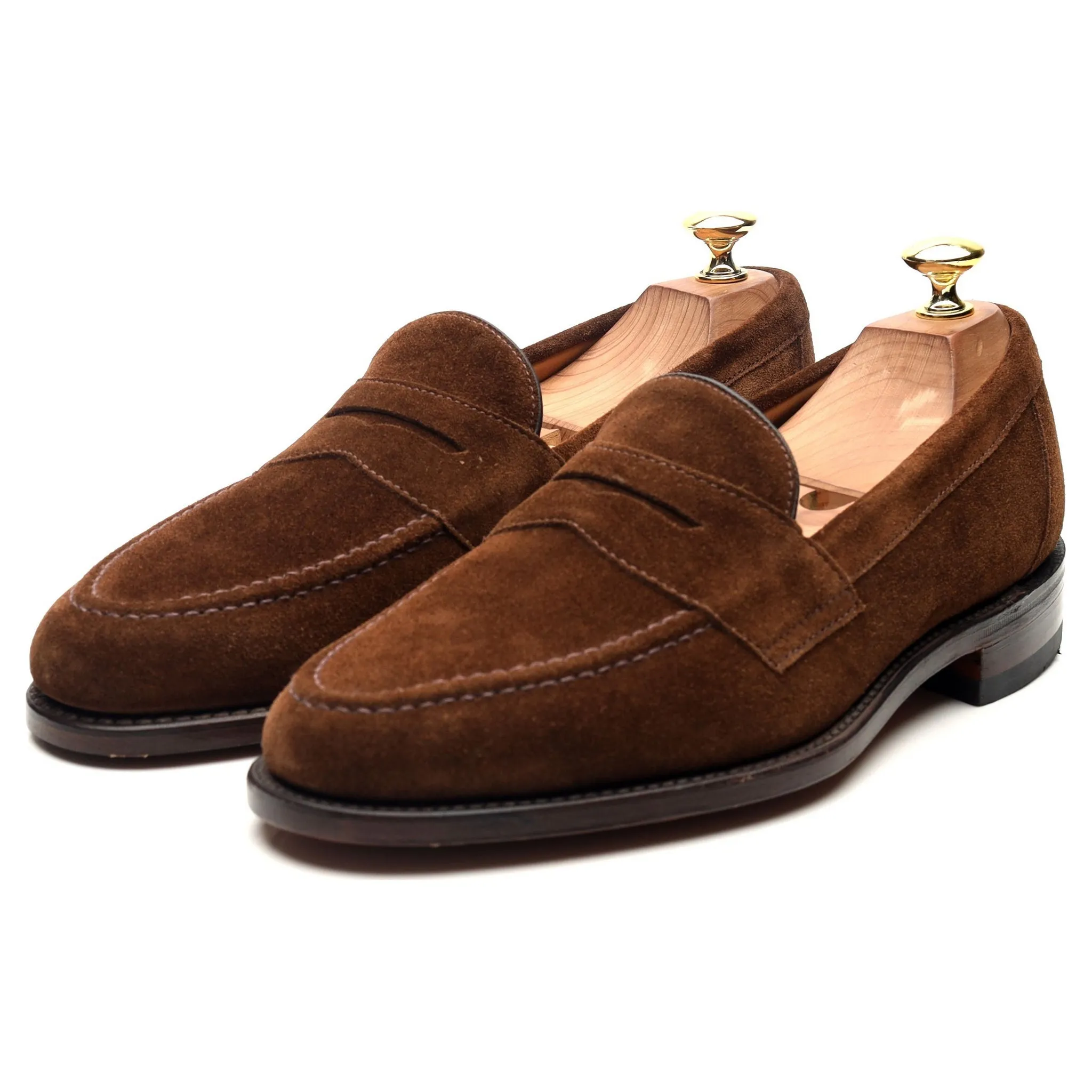 'Imperial' Brown Suede Loafers UK 8 F