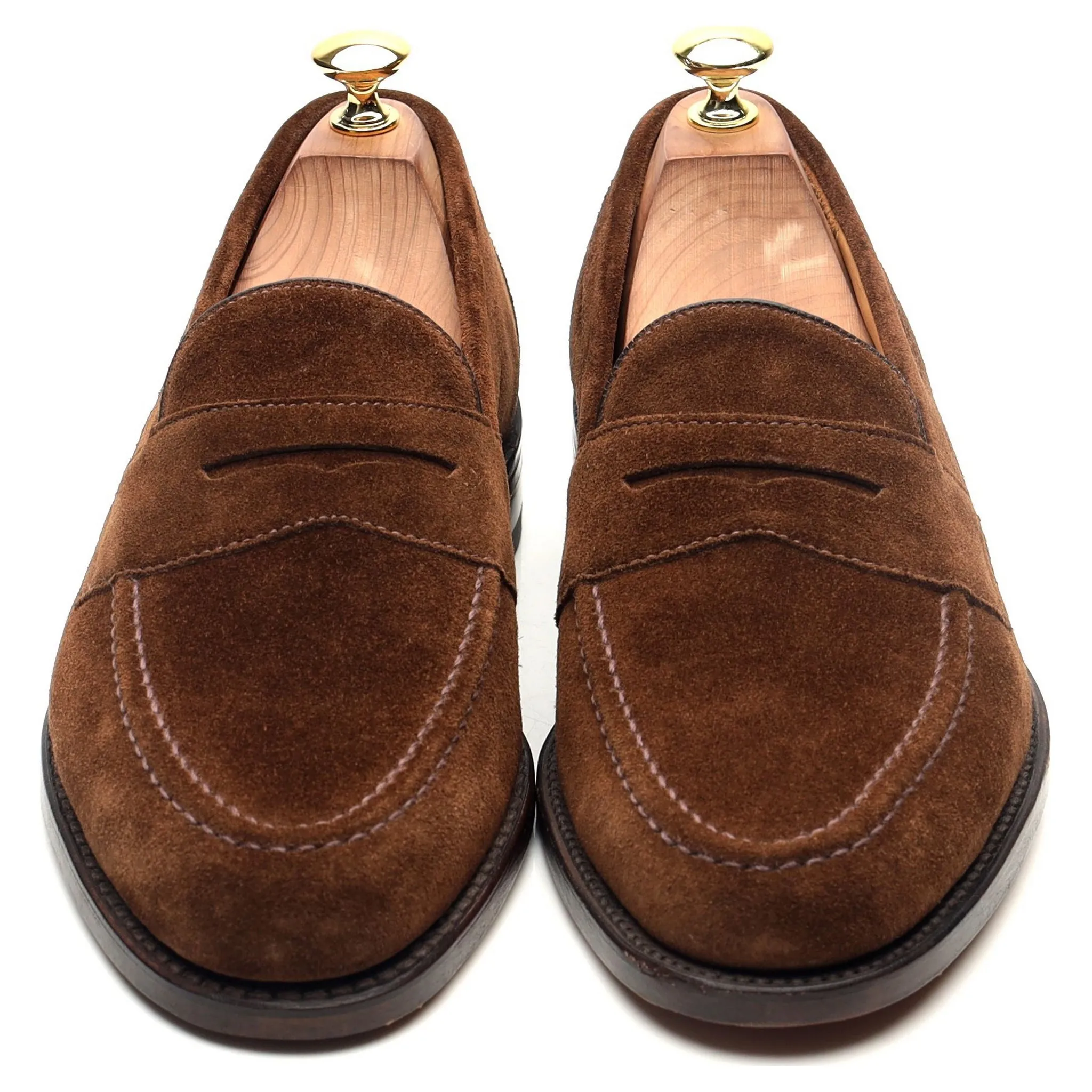 'Imperial' Brown Suede Loafers UK 8 F