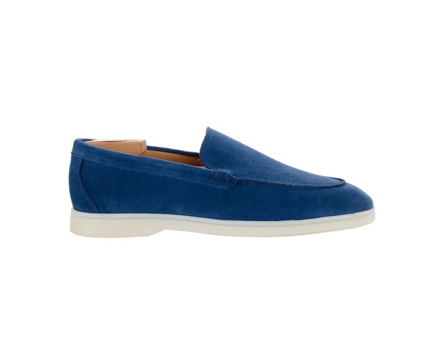 Indigo Blue Suede Men's loafers - MANASOTA II