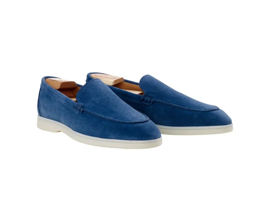 Indigo Blue Suede Men's loafers - MANASOTA II