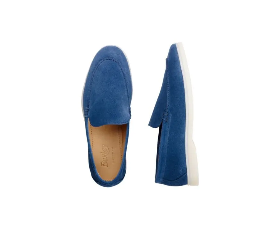 Indigo Blue Suede Men's loafers - MANASOTA II