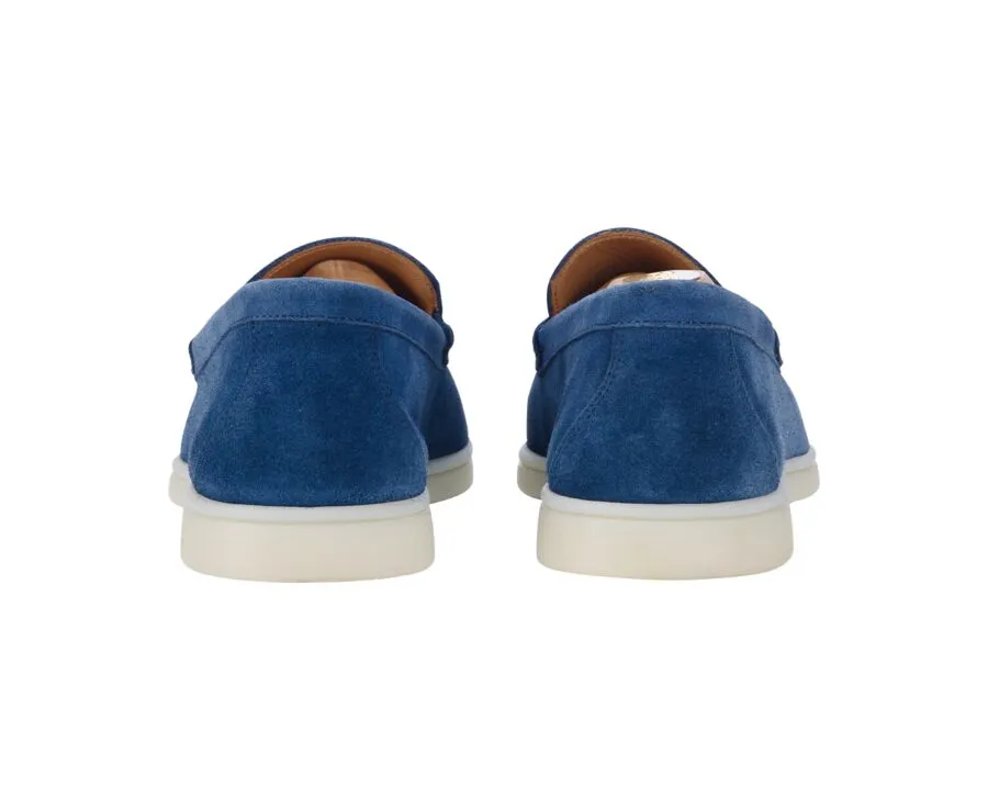 Indigo Blue Suede Men's loafers - MANASOTA II