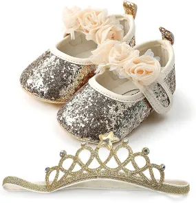 Infant Baby Girl Shoes Baby Mary Jane Flats Princess Wedding Dress Shoes Crib Shoe For Newborns,infants,babies