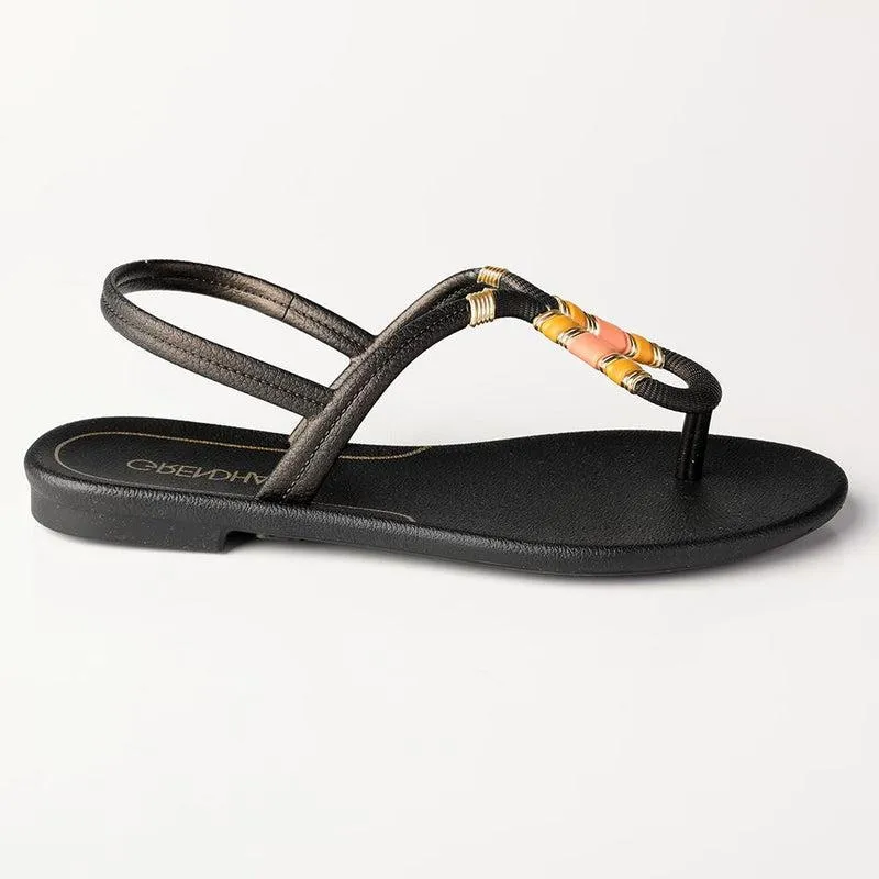 Ipanema Black Glam Thong Sandals