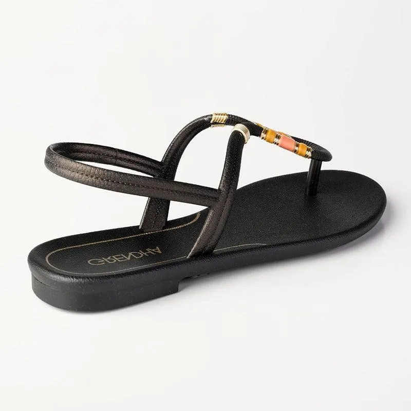 Ipanema Black Glam Thong Sandals