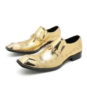 Italian Leather Slip-On Dress Shoes for Men