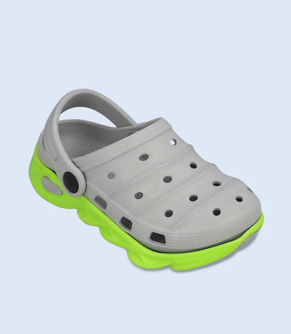 KG0040-GREY-Girls Casual Crocs - Kids' Grey Casual Crocs in KG0040 Design