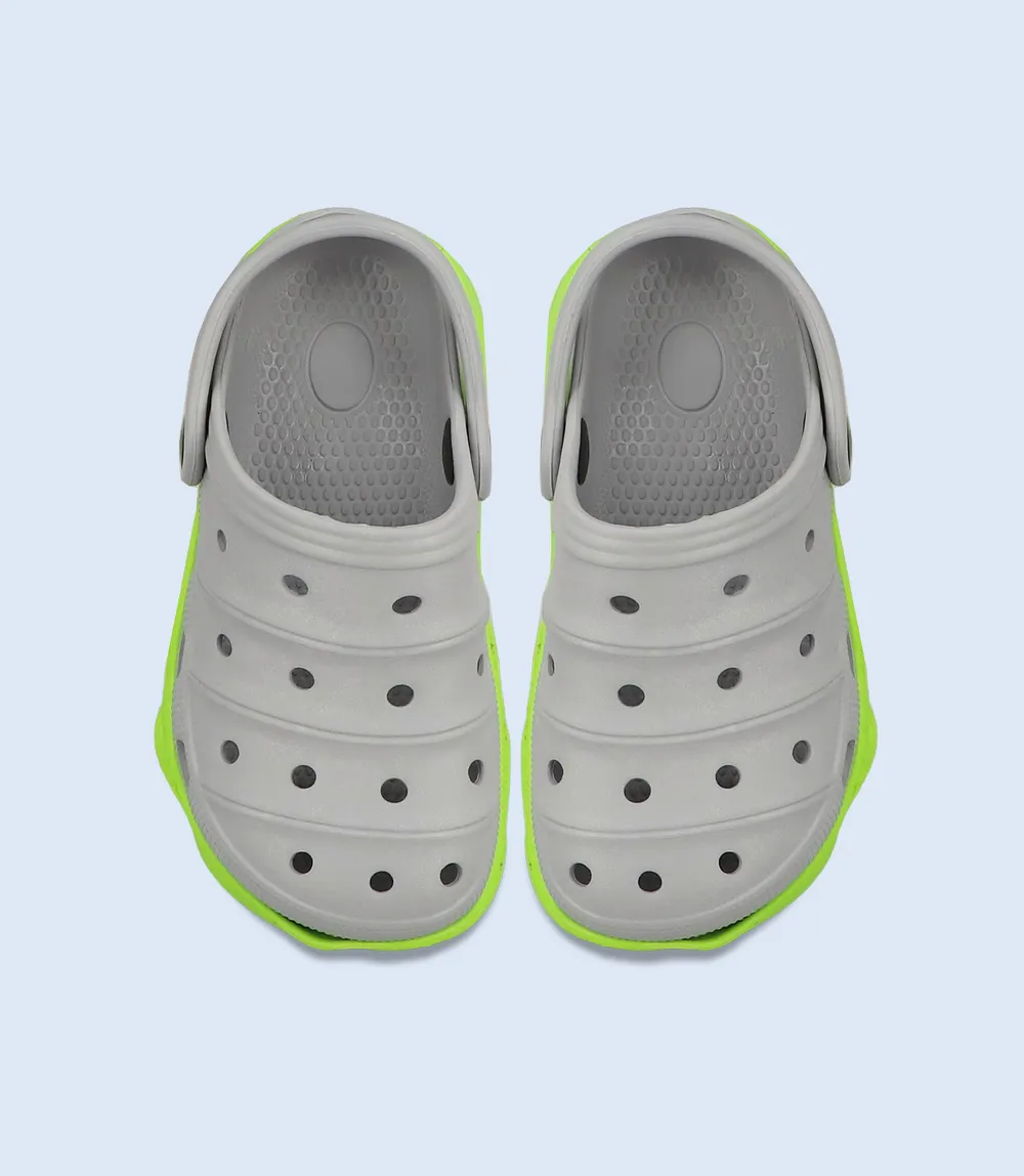 KG0040-GREY-Girls Casual Crocs - Kids' Grey Casual Crocs in KG0040 Design