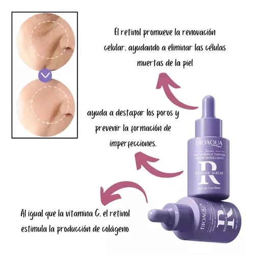 Kit x 3 de Sérums/Sueros Faciales: Retinol, Vitamina C y cido Hialurónico - BIOAQUA