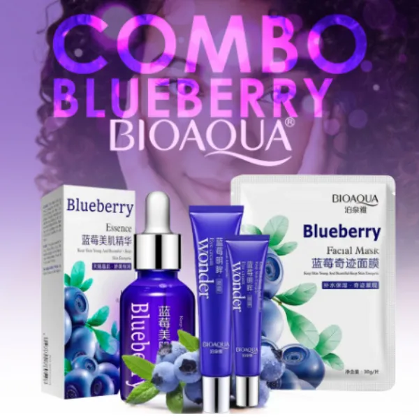 Kit x 4 Arándanos/Blueberry Wonder | Tratamiento Facial Anti-Edad y Anti-Manchas - BIOAQUA