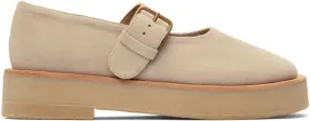 Lauren Manoogian Taupe Buckle Oxfords