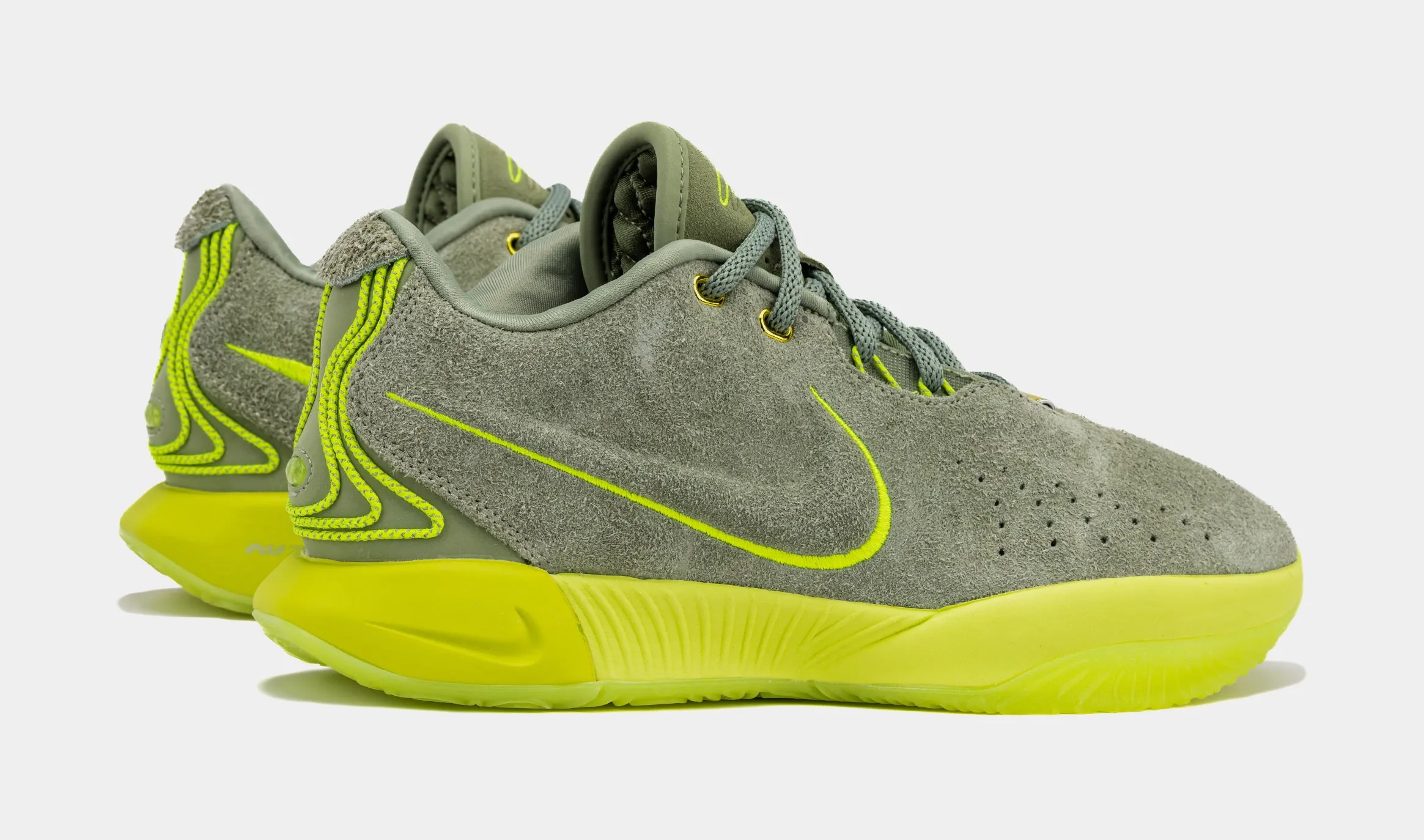 LeBron 21 Algae Men's Basketball Shoes - Oil Green/Volt