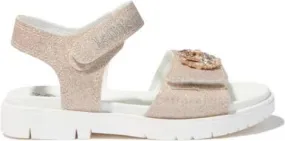 Lelli Kelly charm-embellished glitter sandals Pink