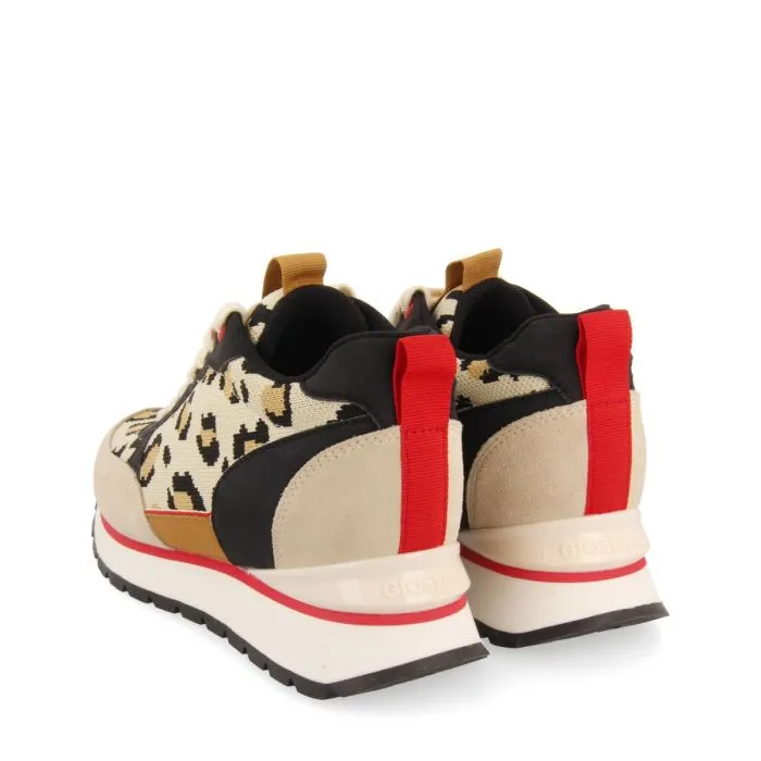 LEOPARD PRINT SNEAKERS WITH INTERNAL WEDGE FOR WOMEN VERYAN