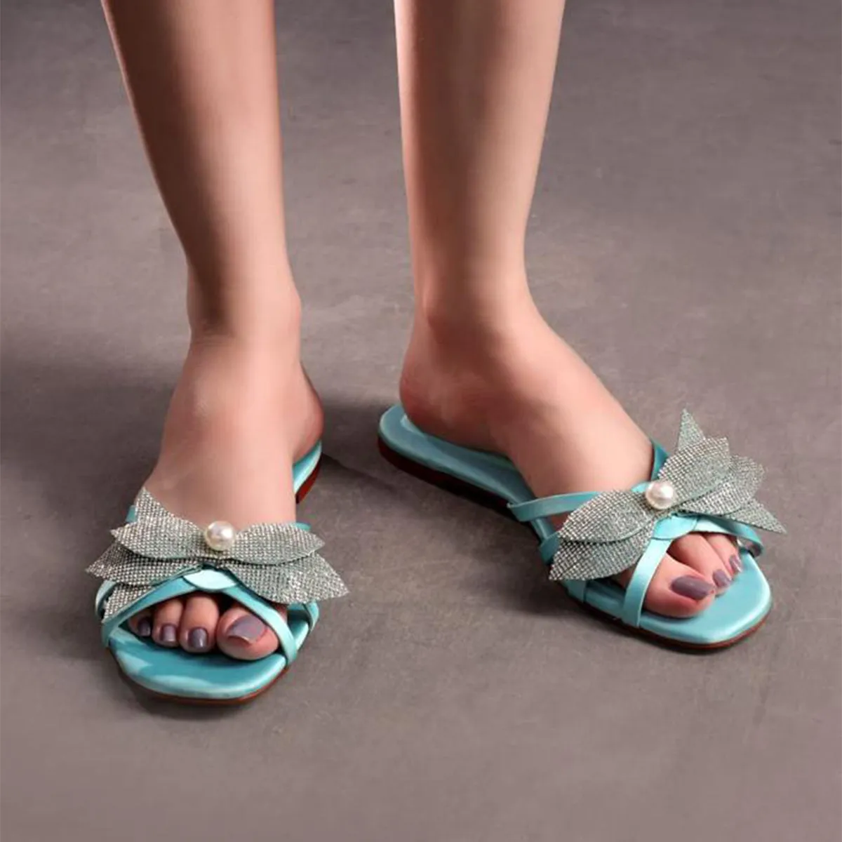 Light Blue Flats - Teena