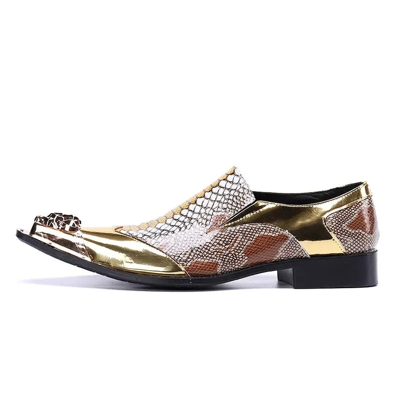 Luxury Men's Pointed Toe Slip-On Wedding Shoes