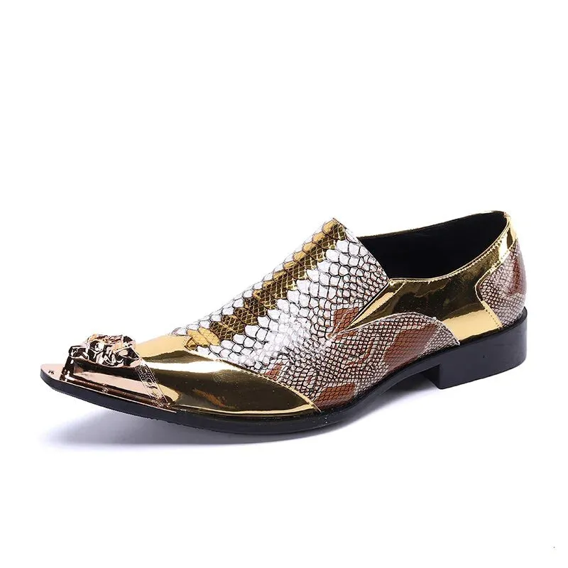 Luxury Men's Pointed Toe Slip-On Wedding Shoes