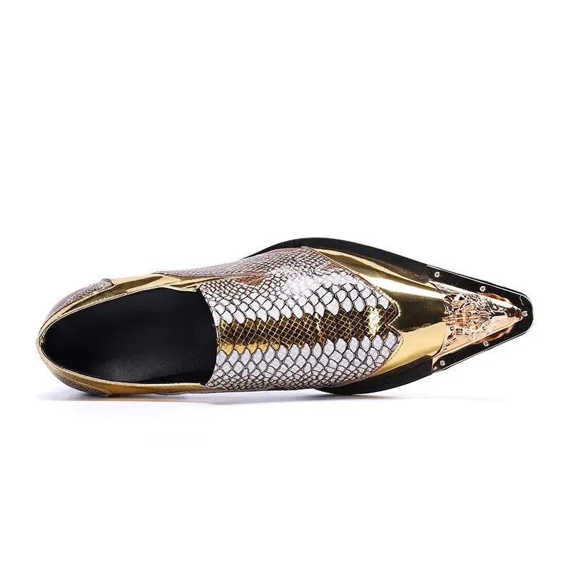 Luxury Men's Pointed Toe Slip-On Wedding Shoes