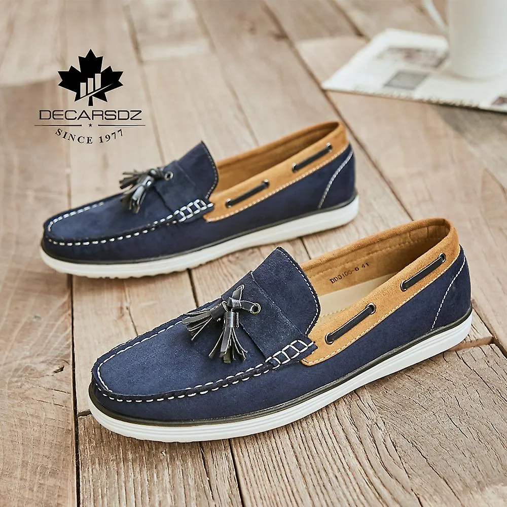 Men Loafers Shoes Spring 2023 New Flock Suede Leather Men Casual Shoes Man Fashion Classic Comfy Slip-on Men Boat Shoes